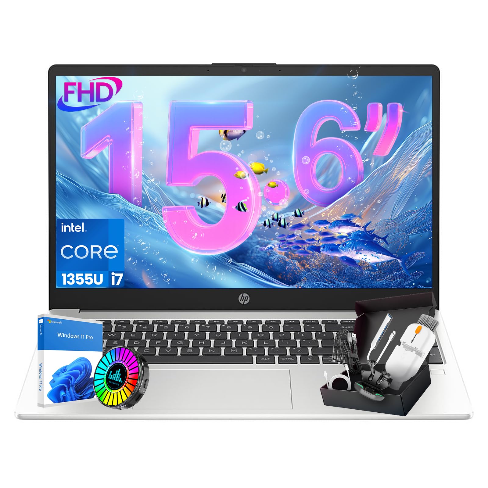 HP 250 G10 Business Laptop, Intel Core i7-1355U, 15.6" FHD Display, (32GB RAM | 1TB SSD), Numeric Keypad, Numeric Keypad, Webcam, Windows 11 Pro, WiFi