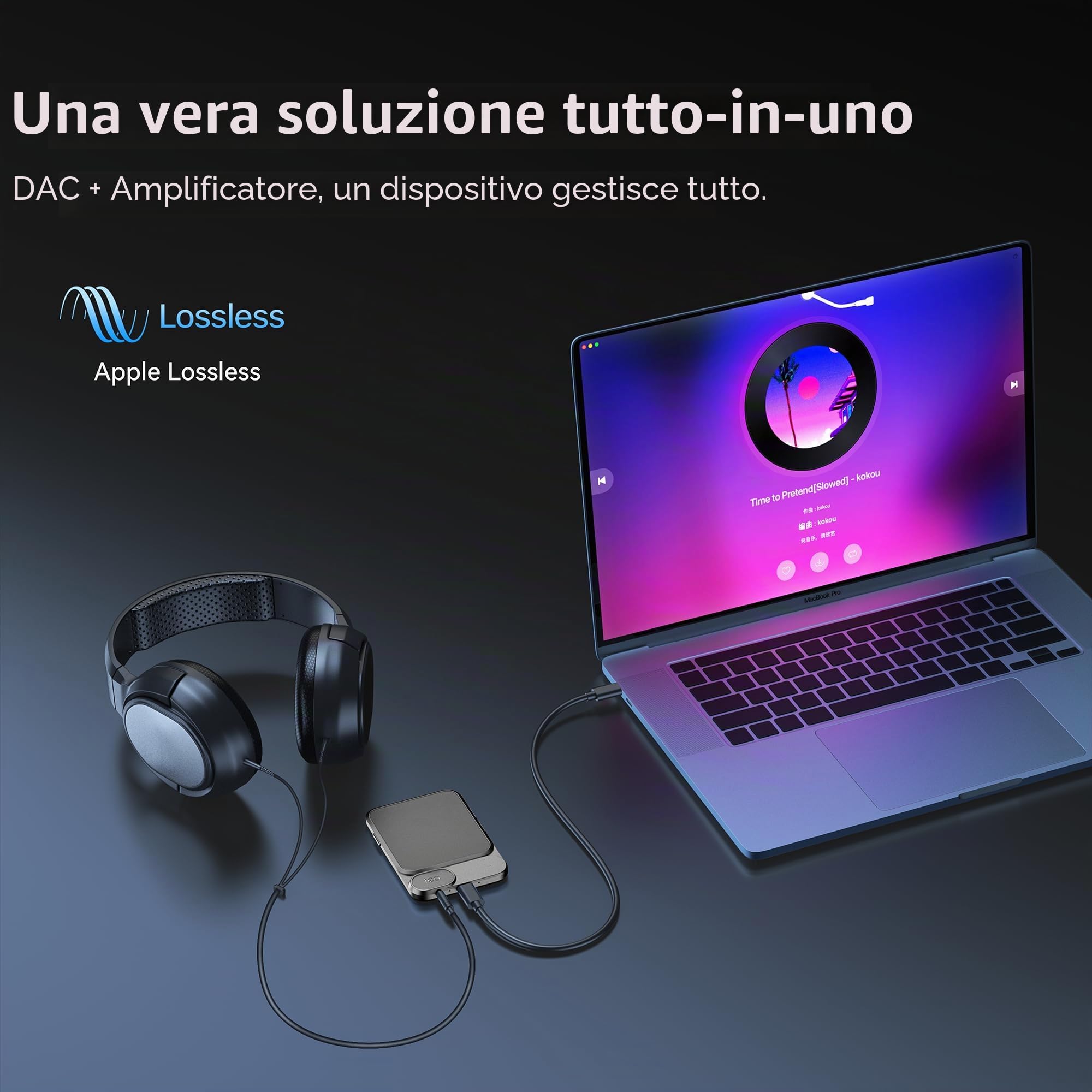 khadas Tea Amplificatore Bluetooth per Cuffie Portatile HiFi DAC USB 32bit/384kHz, LDAC/aptX HD, MQA, DSD, PCM, Bluetooth 5.0, Ess ES9281ACPro, Qualcomm QCC5125 (Grigio)