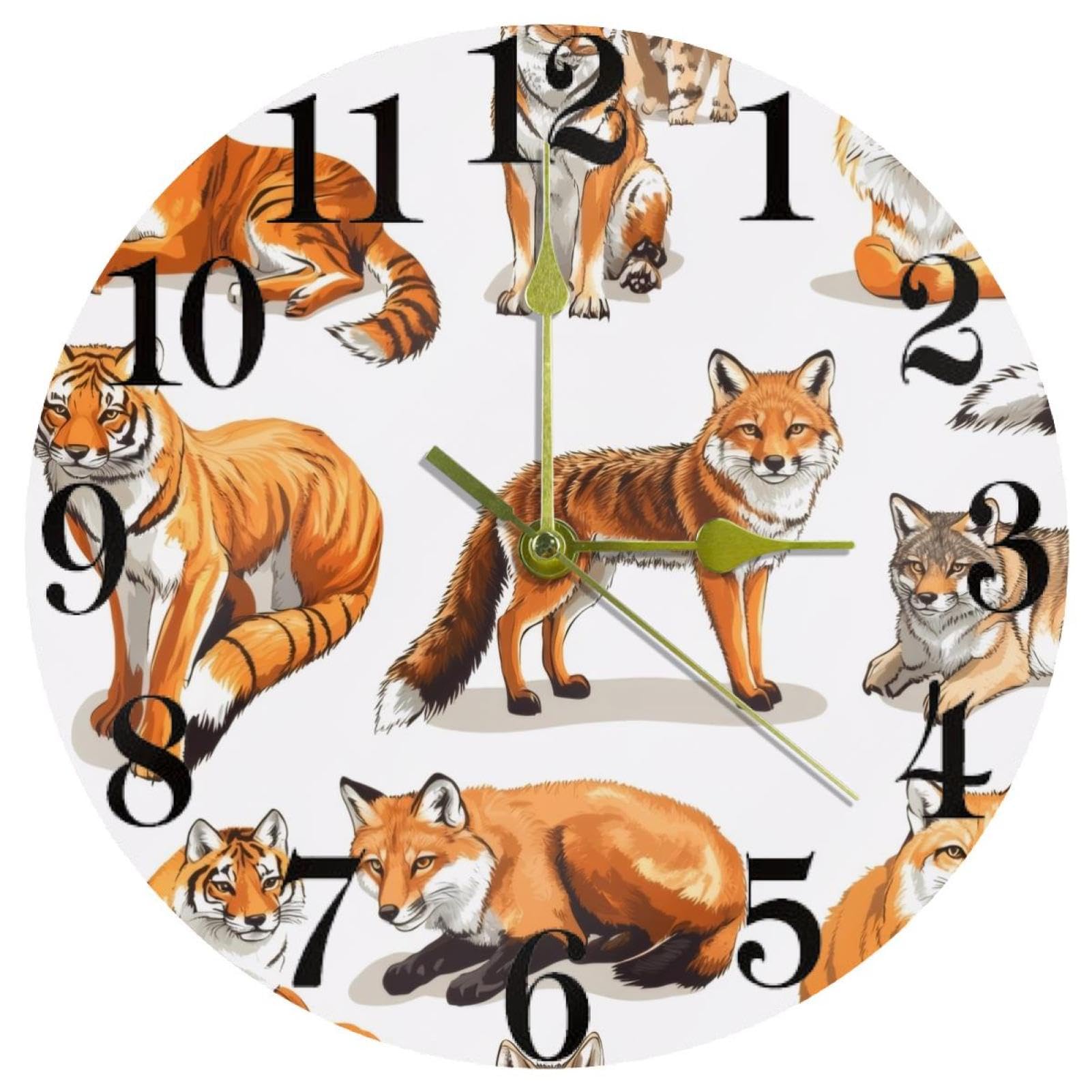 Horloge murale quartz renard pour décorer la chambre de votre enfant