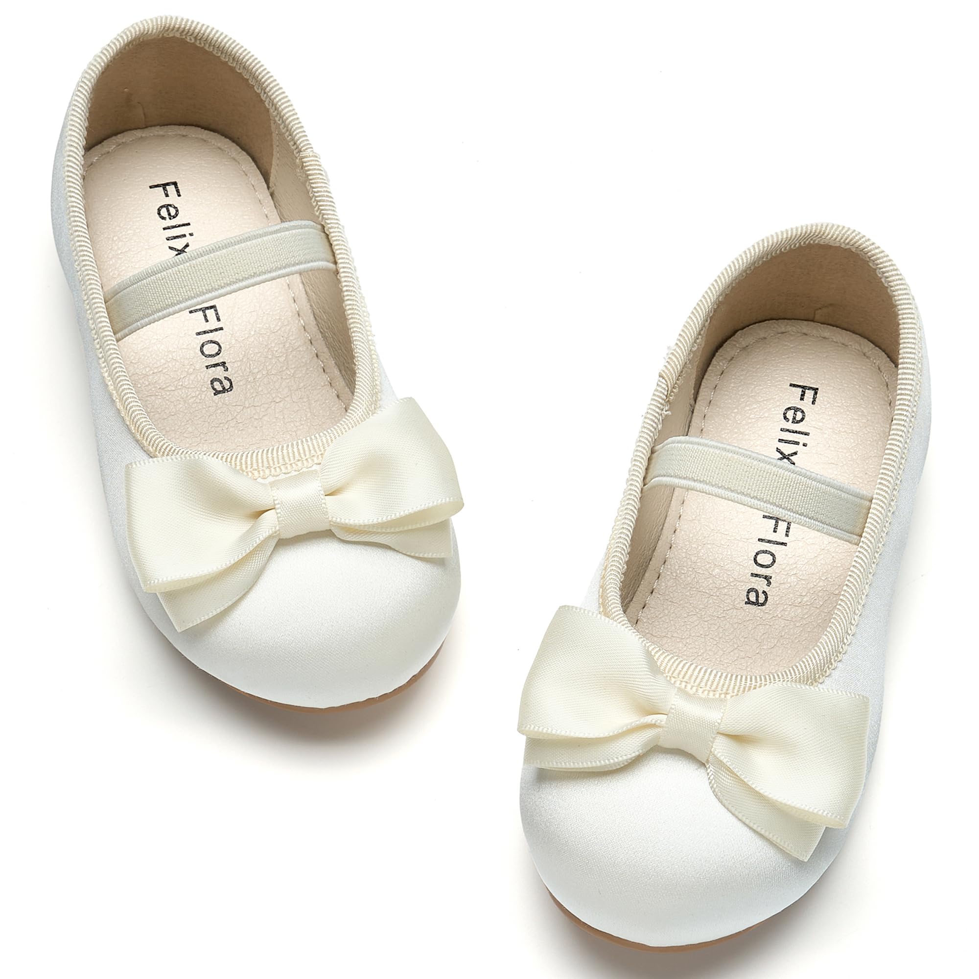 Felix &amp; Flora Toddler Flower Girl Dress Shoes - Girl Ballet Flats Party School Shoes Wedding