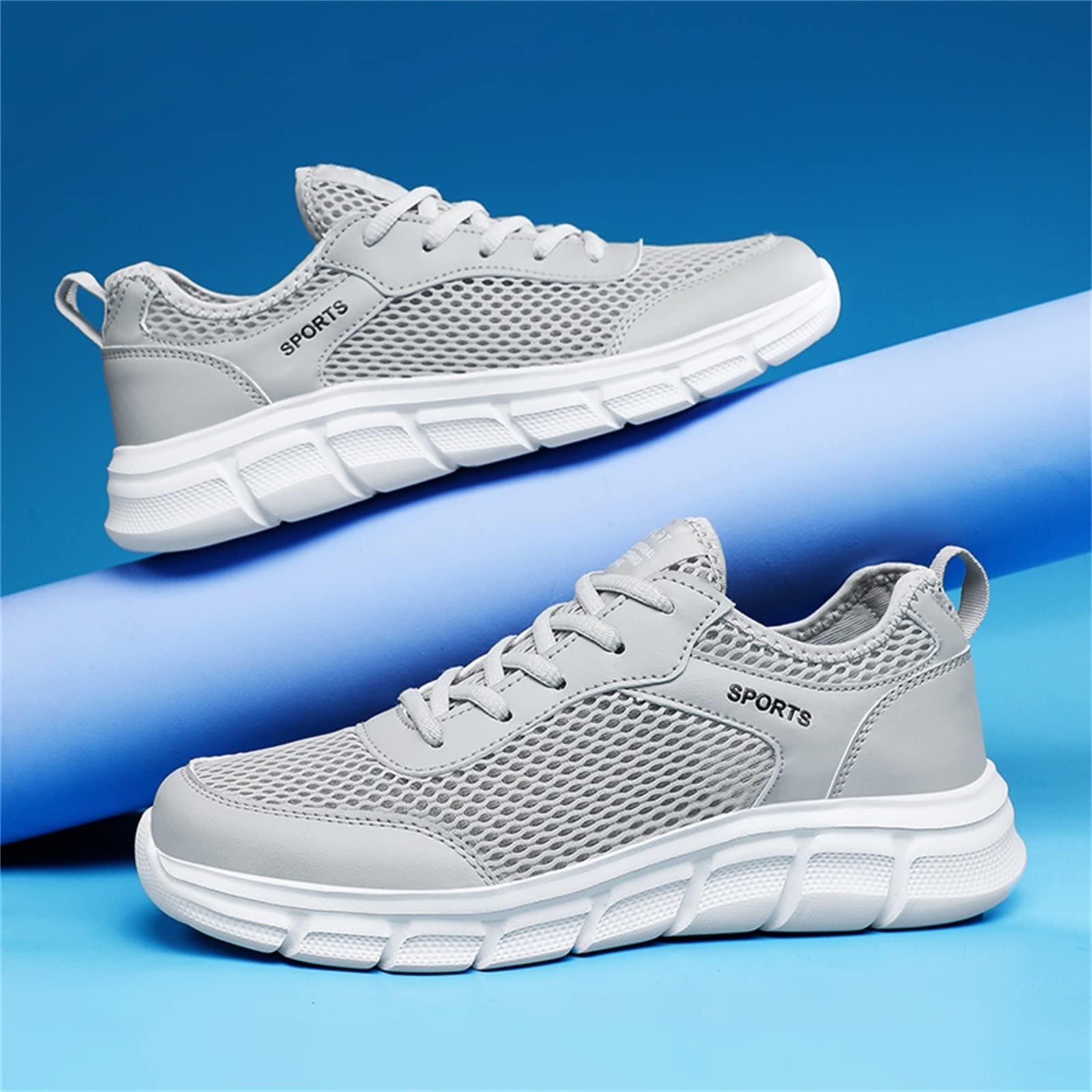 Zapatos de verano para hombre, de malla transpirable, planos, elásticos, casuales