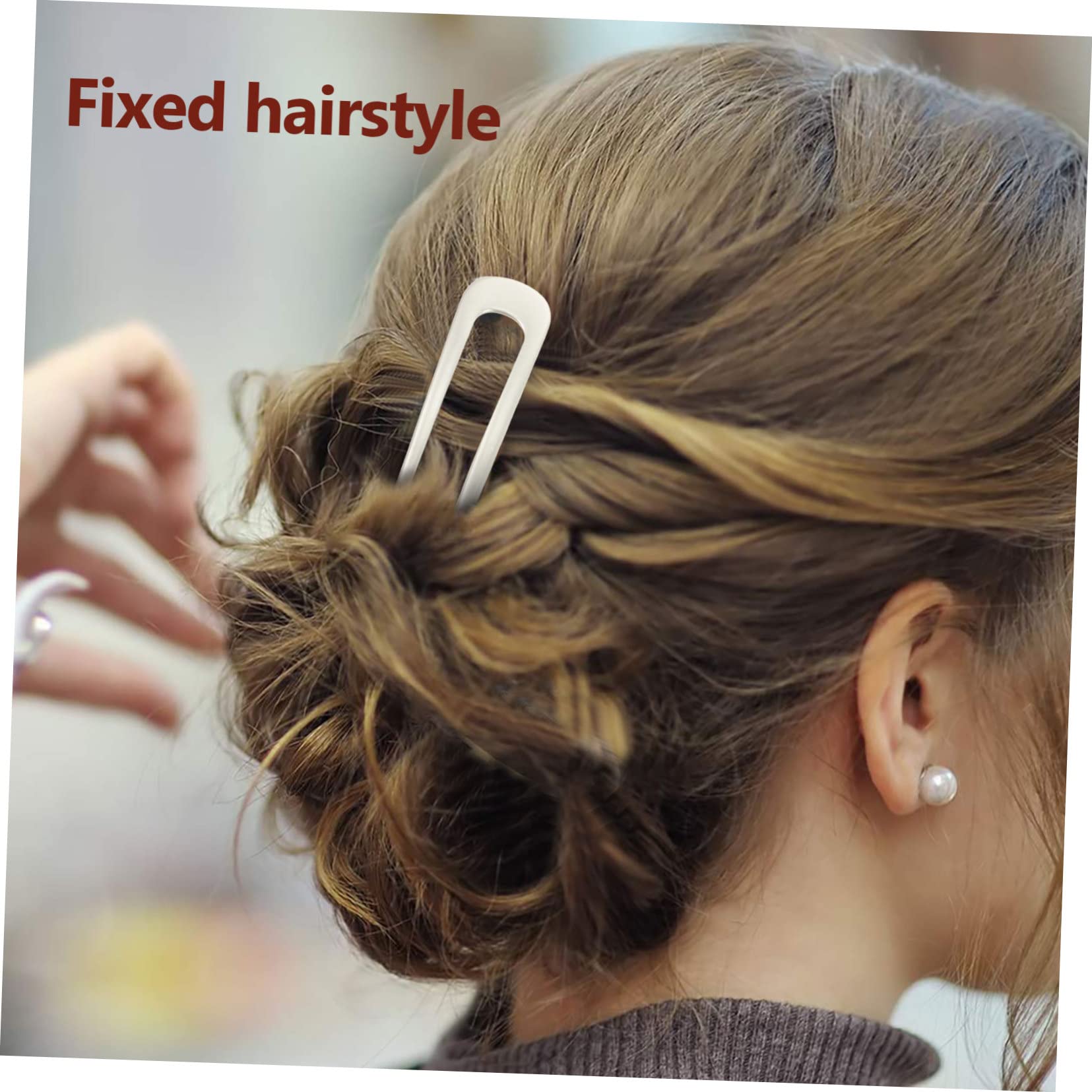 MAGICLULU Stk U-förmige Haarnadel Aus Metall Vintage Haarnadel Einfache Haarspangen Breite Haarspange Gel-nagel-kit Vintage-haarschmuck Haarspangen in U-form Legierung Kugelkopf Fräulein