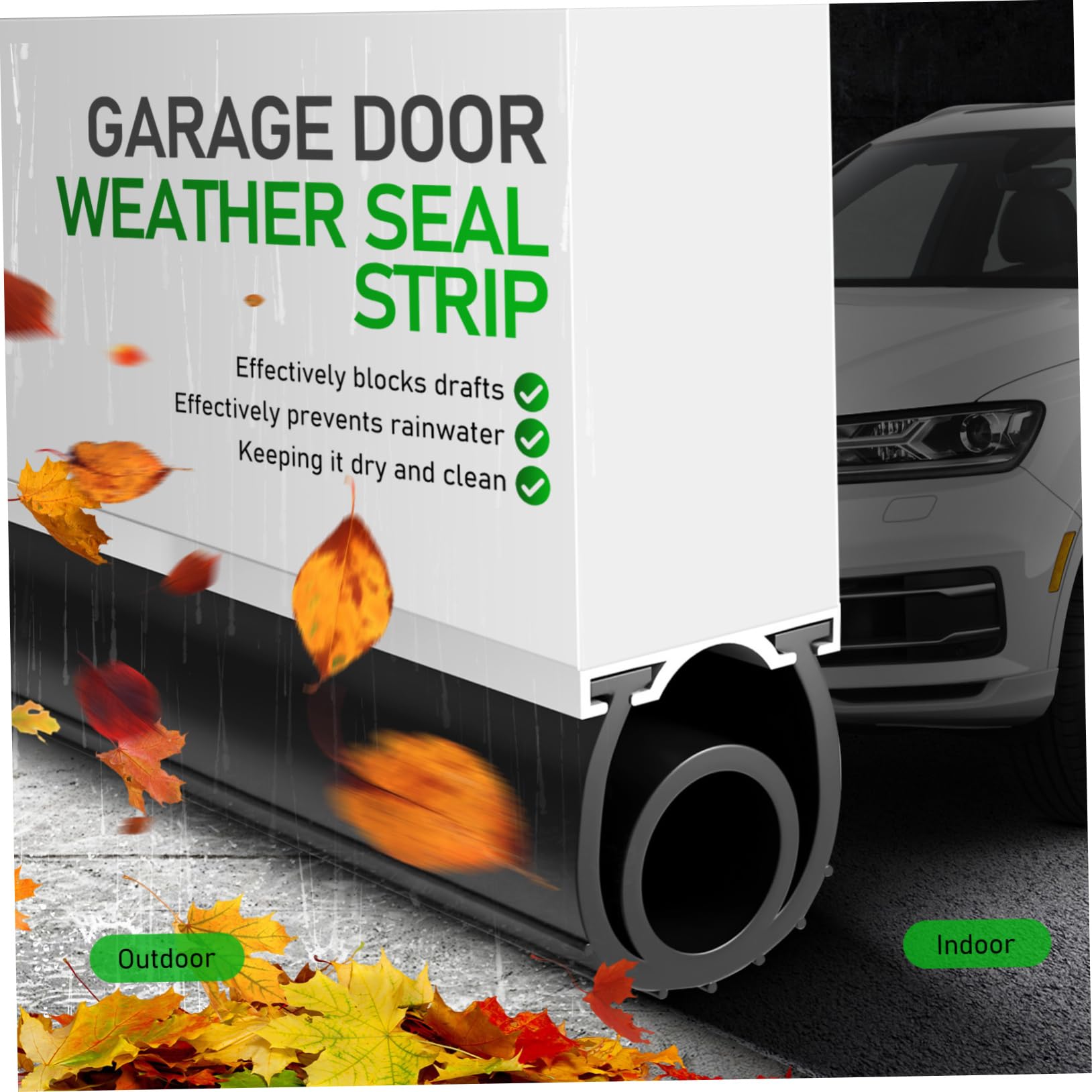 Joint Noir Porte Epdm D'étanchéité Inférieur de Garage