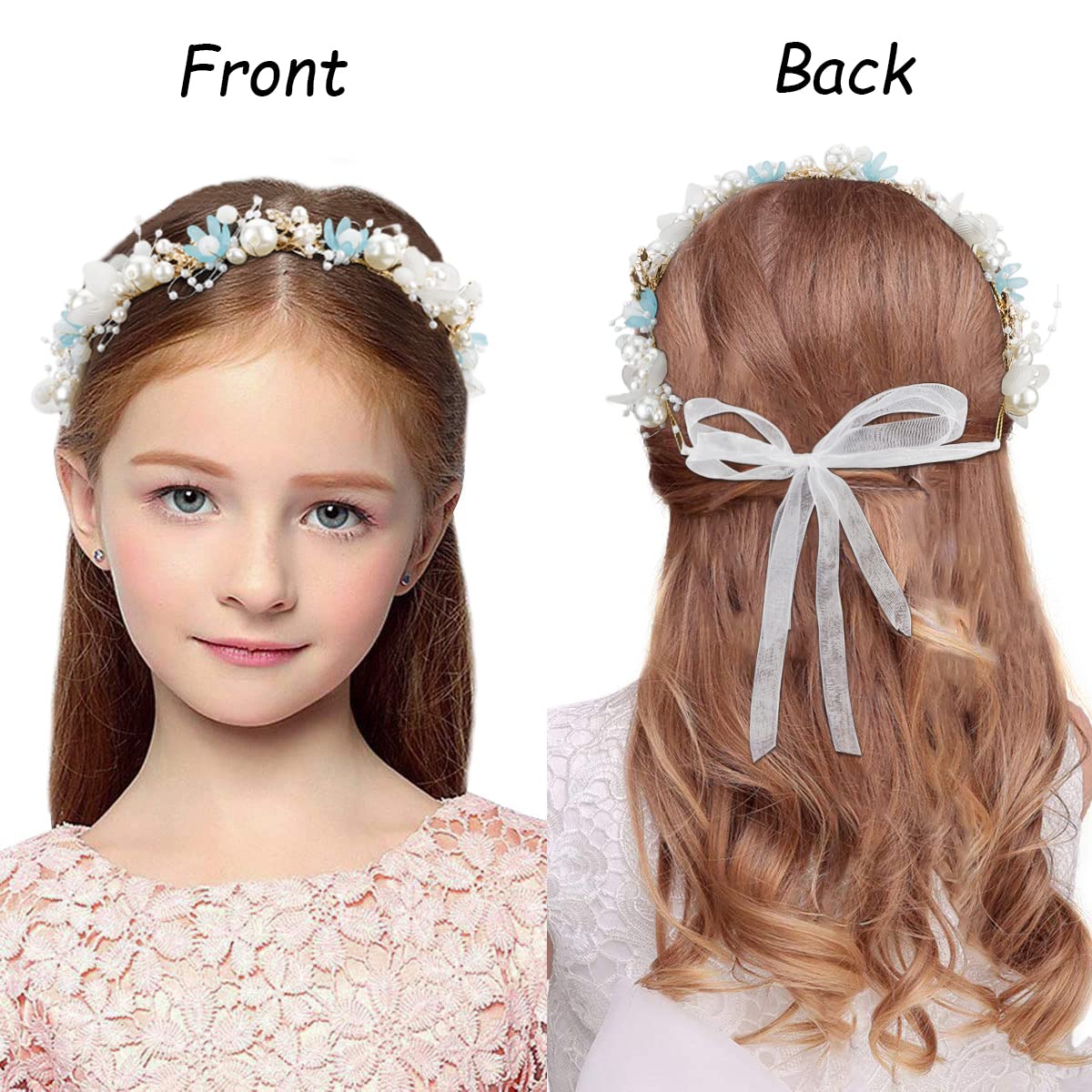 ⭐️ Bouquet Embellished Floral Pearl Peasant Farm Minimal Chic Hipster Headband Wowstyle Flower Headbands For Women Hippie Floral Hairband  main image 4