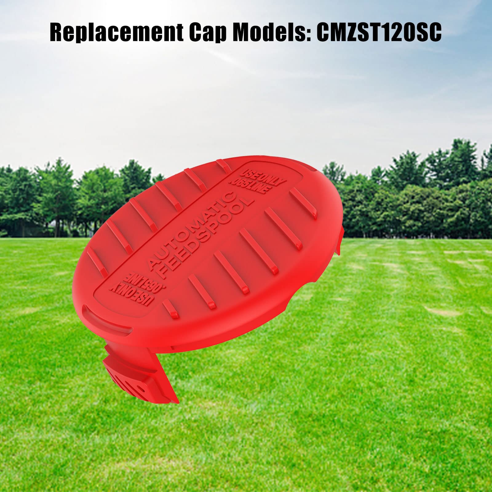 Line - Carrete de repuesto para cortacésped de 20 pies y 0.08 pulgadas, carrete de repuesto para cortacésped de alimentación automática, compatible con Crafts-Man CMZST0803 (8 bobinas + 2 tapas)