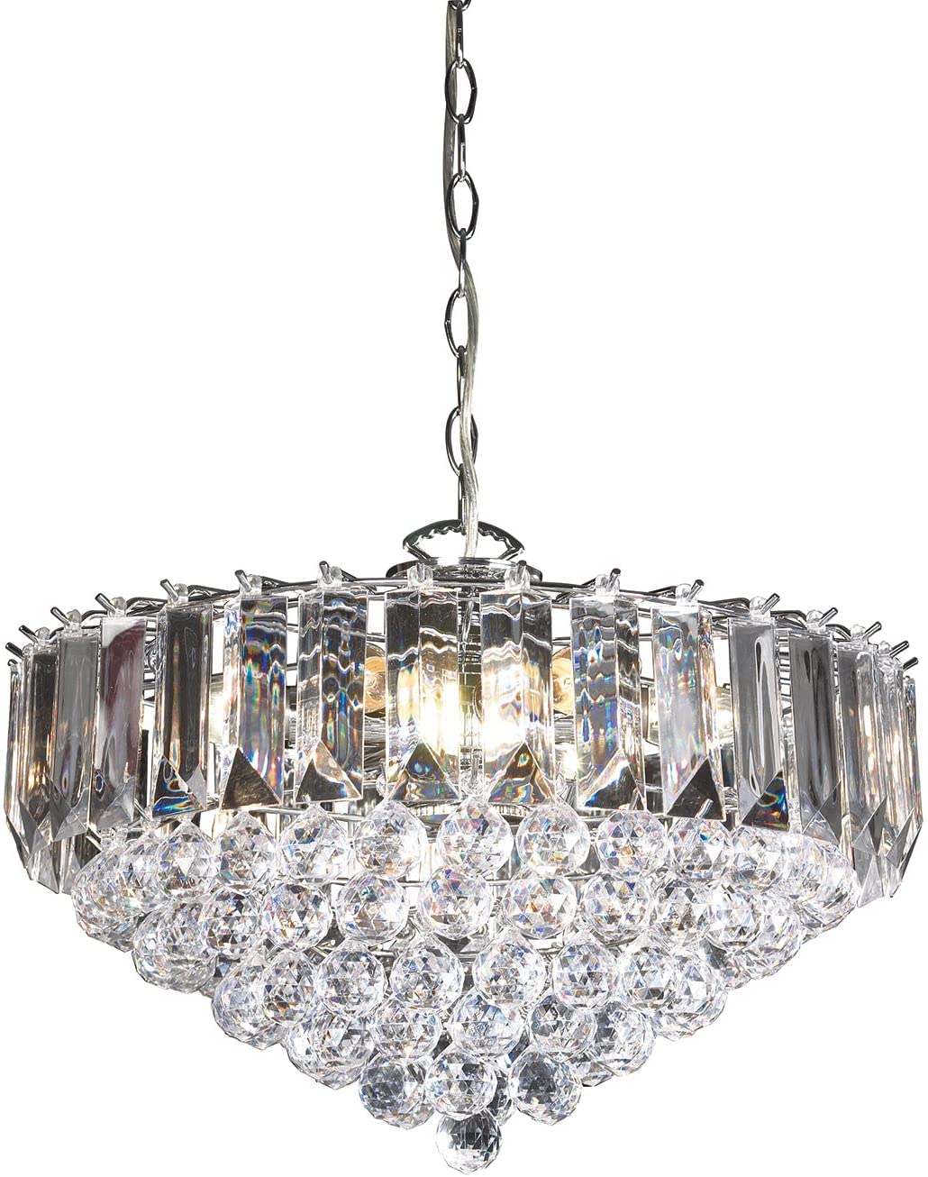 Ceiling Light Silver Fargo 6 450mm Chrome Endon FARGO-18CH