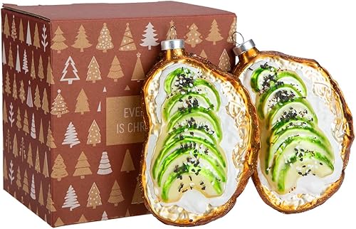 Miniatura 1 de Every Day is Christmas Adornos de vidrio soplado, bonitas figuras hechas a mano, decoración de árbol, Bulldogs franceses, juego de 3