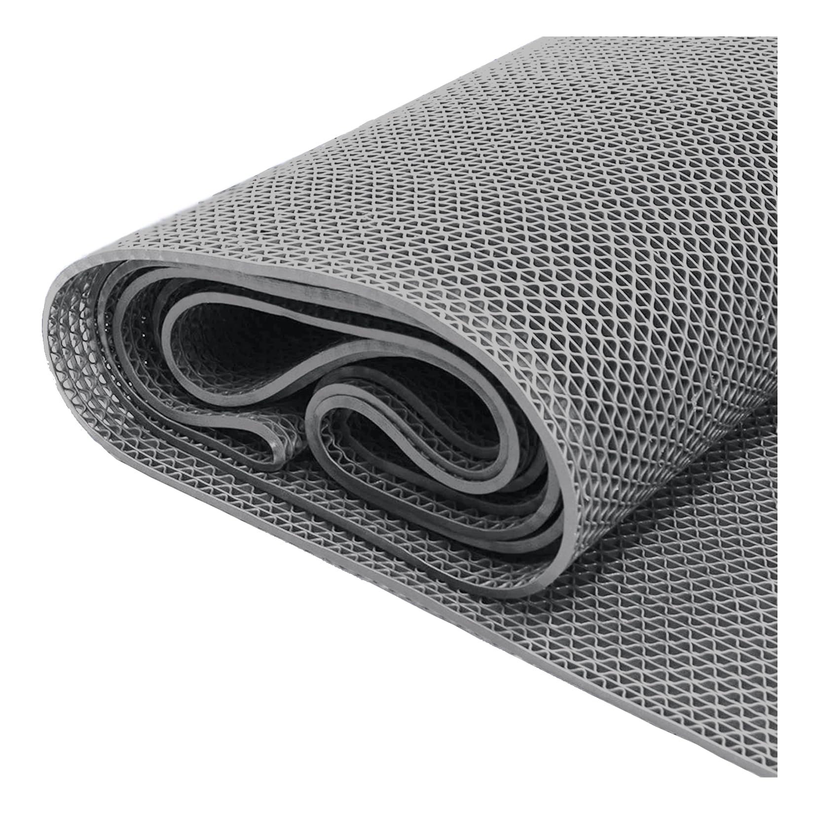 LYXXW Non Slip Drainage Floor Mat, 3x10 FT S-Shaped Commercial Pool Mats, Versatile Mesh Hollow Floor Pad Roll, Anti Fatigue Mat for Kitchen Garage,Gray