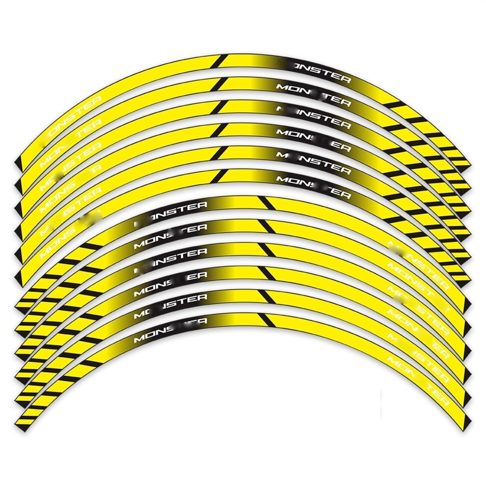 Applique Front Rear Rims Sticker Waterproof Rim Decals for for Monster 696 797 821 795 Reflective Wheel Stickers(A1)