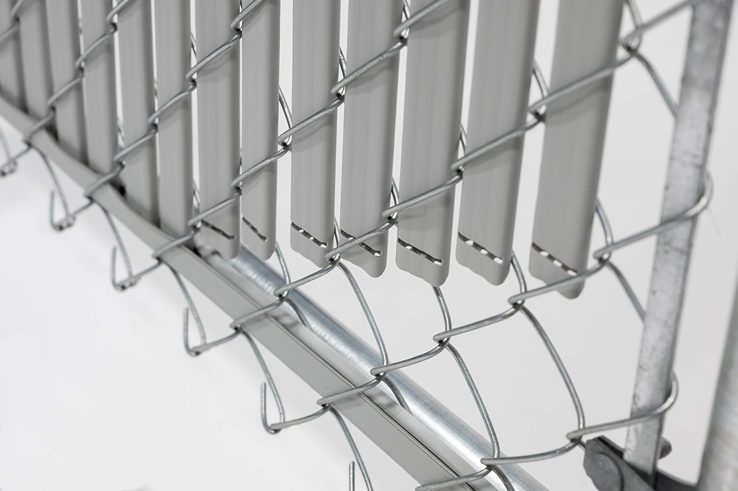 Fence Source Double-Double Bottom Locking Privacy Fence Slat (9 Colors) Double Wall Reinforced with Two Legs Inside - Made for a 6’ high Chain Link Fence (6 ft, Gray)