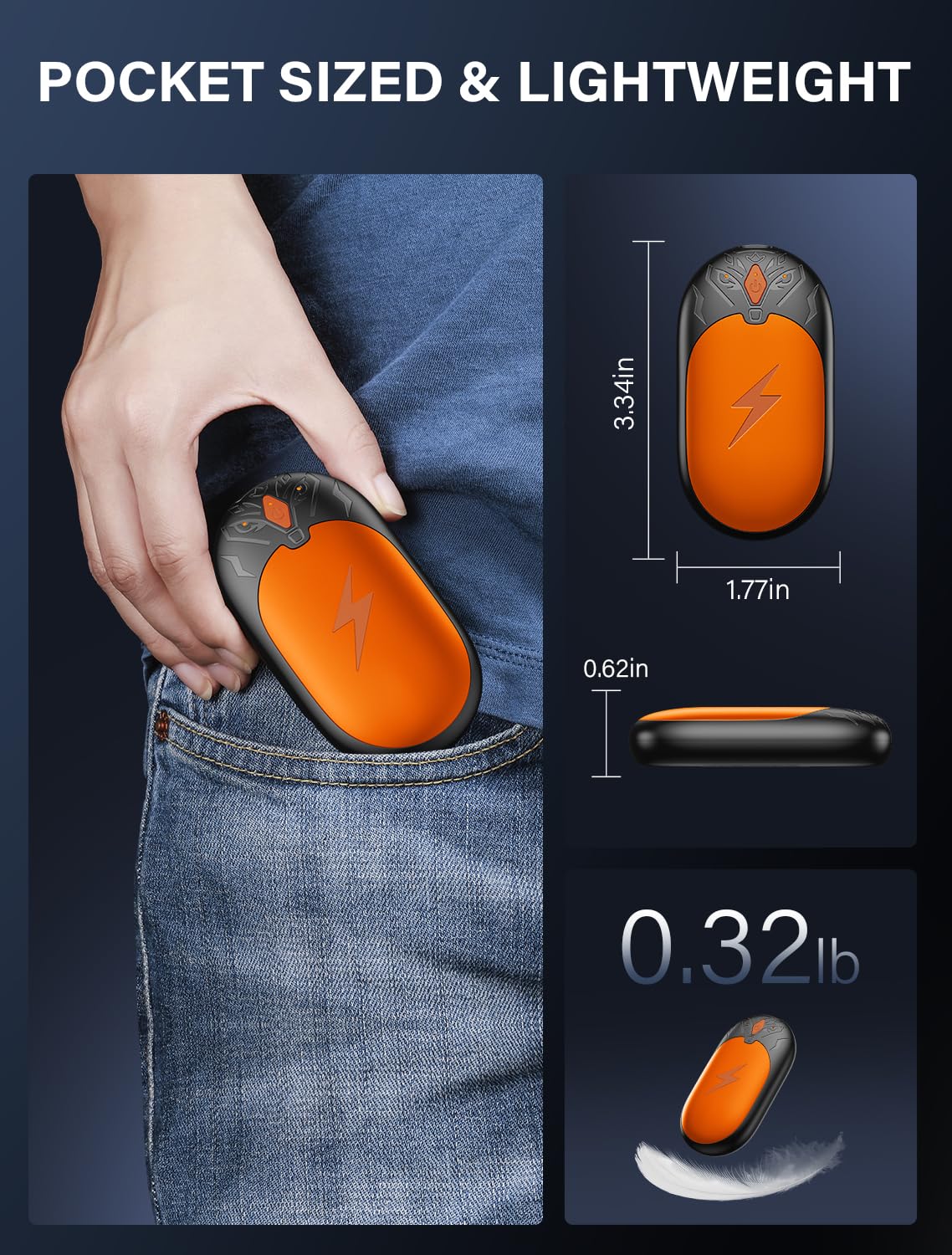 Chauffe-Mains Rechargeables Magnétiques - TRAHOO - UT3 Lite