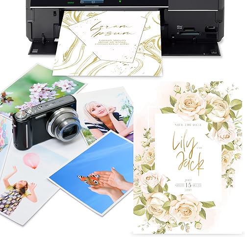 Miniatura 4 de 100 hojas de papel blanco puro para impresora de cartas, 32 libras de grosor, papel blanco en blanco de 8.27 x 11.6 pulgadas para impresión, copia,