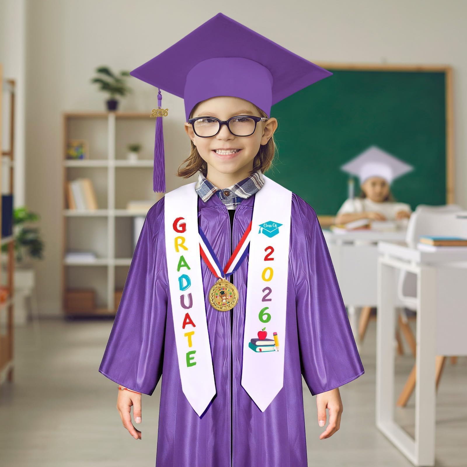 Snapklik.com : 2026 Kindergarten Preschool Graduation Gown Cap Set ...