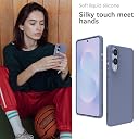 YATWIN Silicone Case for Samsung Galaxy S25 FE 4G, Soft-Touch, Shockproof, DustProof, Antiskid Phone Cover for Samsung Galaxy S25 FE - Lavender Grey gallery image