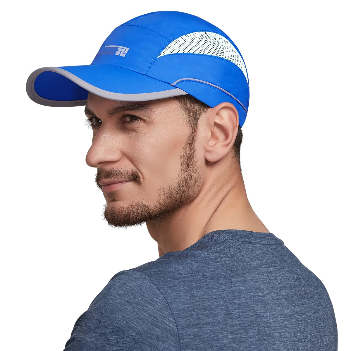 Gisdanchz Hat Quick Dry Mesh Hat for Men Baseball Cap Running Fishing Hiking Sport UV Protection Breathable Outdoor Hats for Men UPF Quick-Drying Caps Under 10 Women Blue New 2