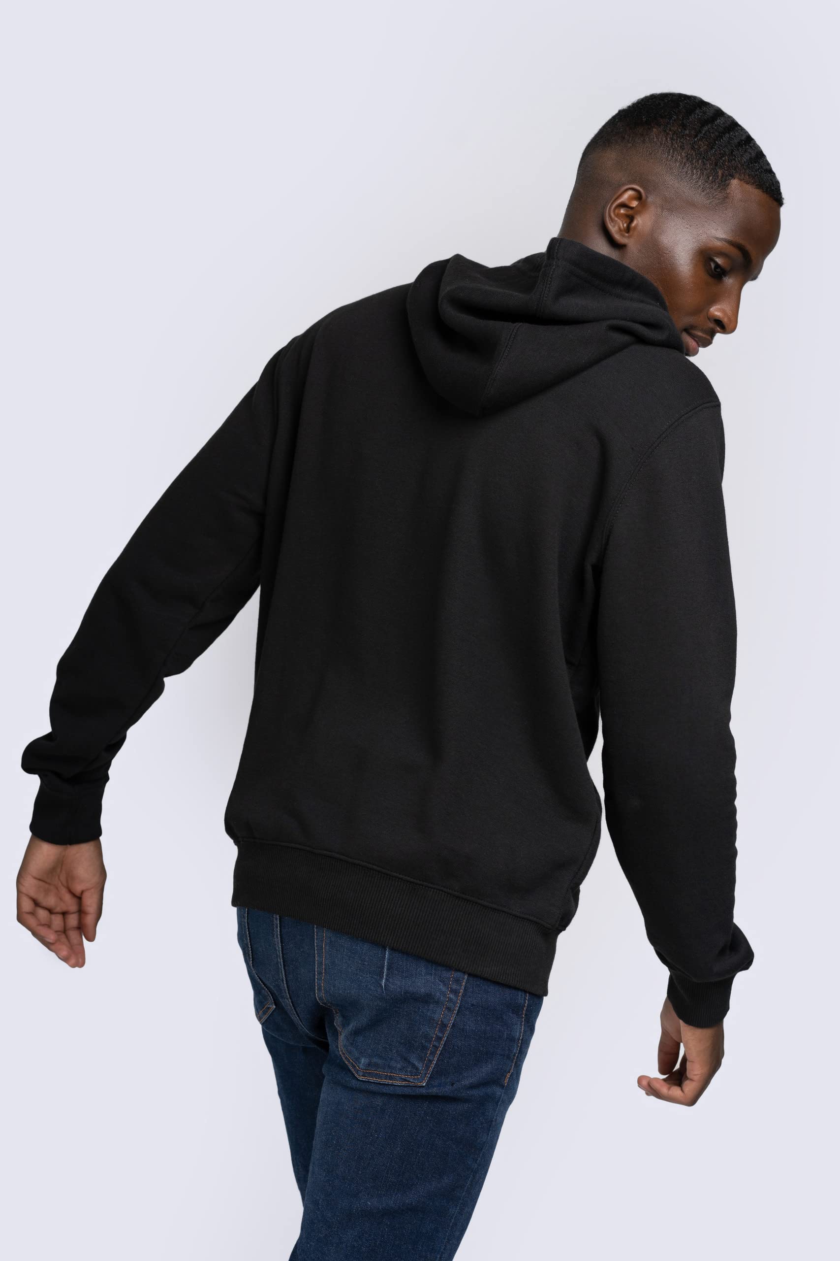 Lonsdale London BEETHAM Uomo Felpa con Cappuccio Nero 60% Cotone, 40% Poliestere Regular