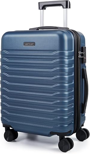 LIGHT FLIGHT Expandable 20" Carry On Luggage 22x14x9, TSA Lock, Blue (ASIN B0GDWPTTRT), rank #8 by monthly sales volume for 'Carry On Luggage 22x14x9 Airline Approved' on Amazon
