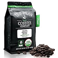 Vista 26 de The Bean Organic Coffee Company Premium Espresso, tostado oscuro, café en grano entero, bolsa de 16 onzas