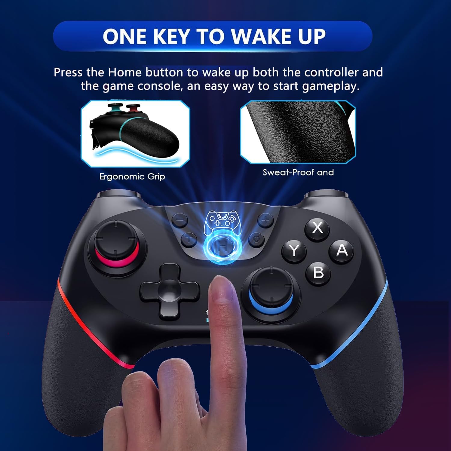 Set di 2 controller 2026 Controller Switch migliorato Nintendo Switch Controller per Switch/Switch OLED/Switch Lite, Switch Pro Controller con Double Shock, giroscopio a 6 assi e funzione Turbo