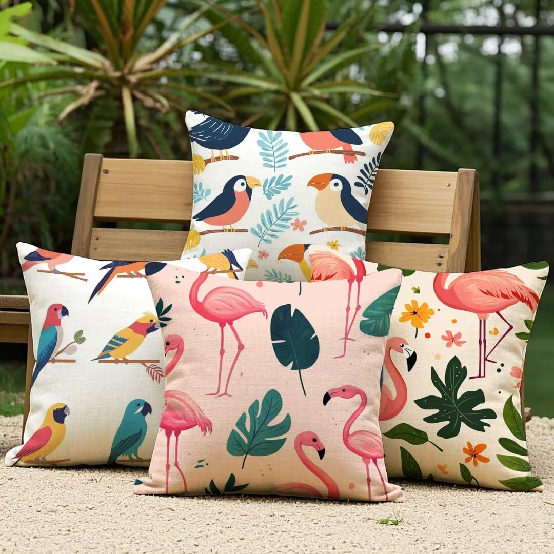 Taie d'oreiller décoration étanche et housse de coussin extérieur lin 35x35