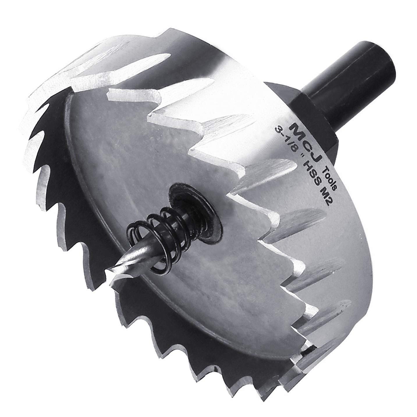 McJ Tools3-1/8 Inch HSS M2 Drill Bit Hole Saw for Metal, Steel, Iron, Alloy, Ideal for Electricians, Plumbers, DIYs, Metal Professionals