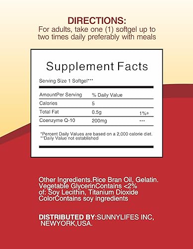 Miniatura 2 de TOLOUS Cápsulas blandas CoQ10 de 200 mg, Ultra CoQ10 200 mg, suplementos de coenzima Q10 de ultra alta absorción, suministro de 2 meses, 60 unidades