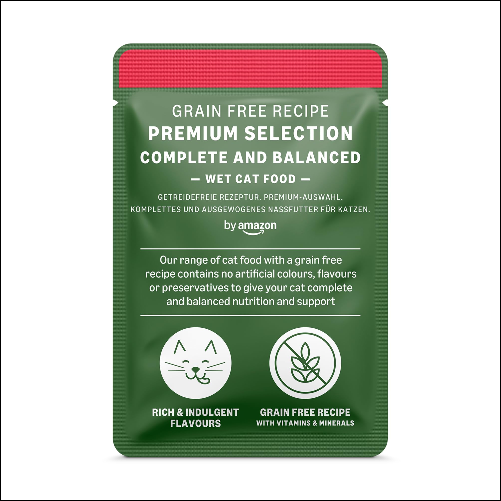 by Amazon Aliments Humides sans Céréales pour Chats, Selection de Viande en Gelée 4.76kg, 56 Lot de 85g (Anciennement Lifelong)