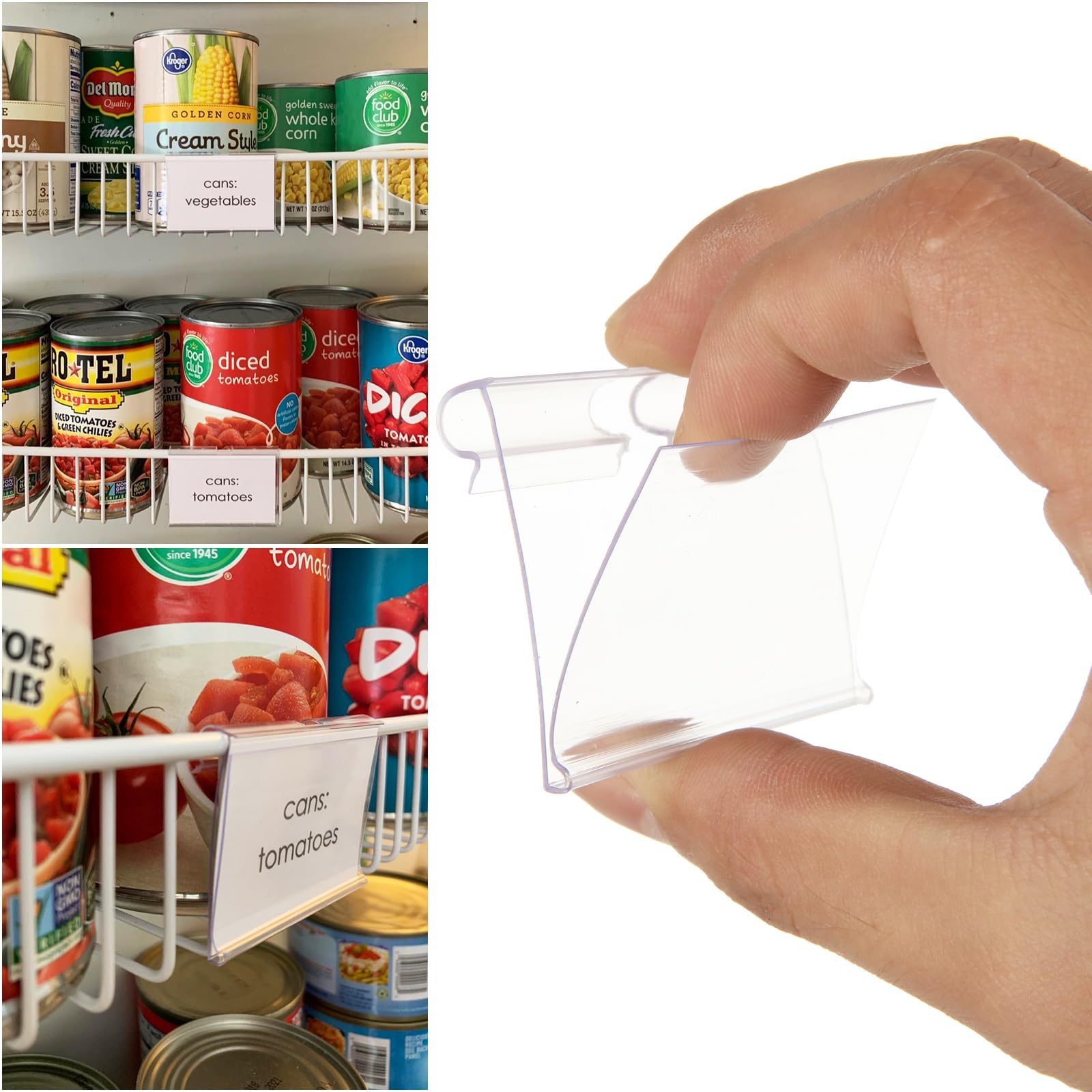 STARVAST 150 PZ Porta Etichette Trasparenti, Supporto Display Prezzo in Plastica, Supporto per Etichette Prezzo per Ripiani Negozio Panetteria Supermercato (6 x 4.2CM)