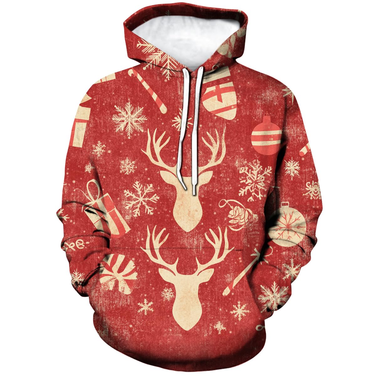 Sudadera con Capucha Impresión Gráfica Navideña En 3D Sudadera