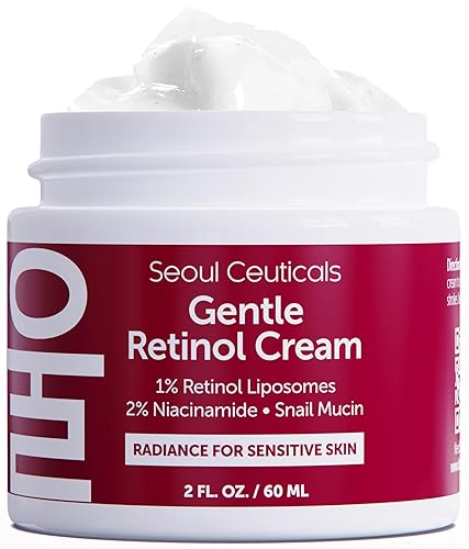 Miniatura 8 de SeoulCeuticals Crema de noche con retinol coreano al 1%, 97.5% de mucina de caracol + 2% de crema hidratante de niacinamida para la cara, belleza