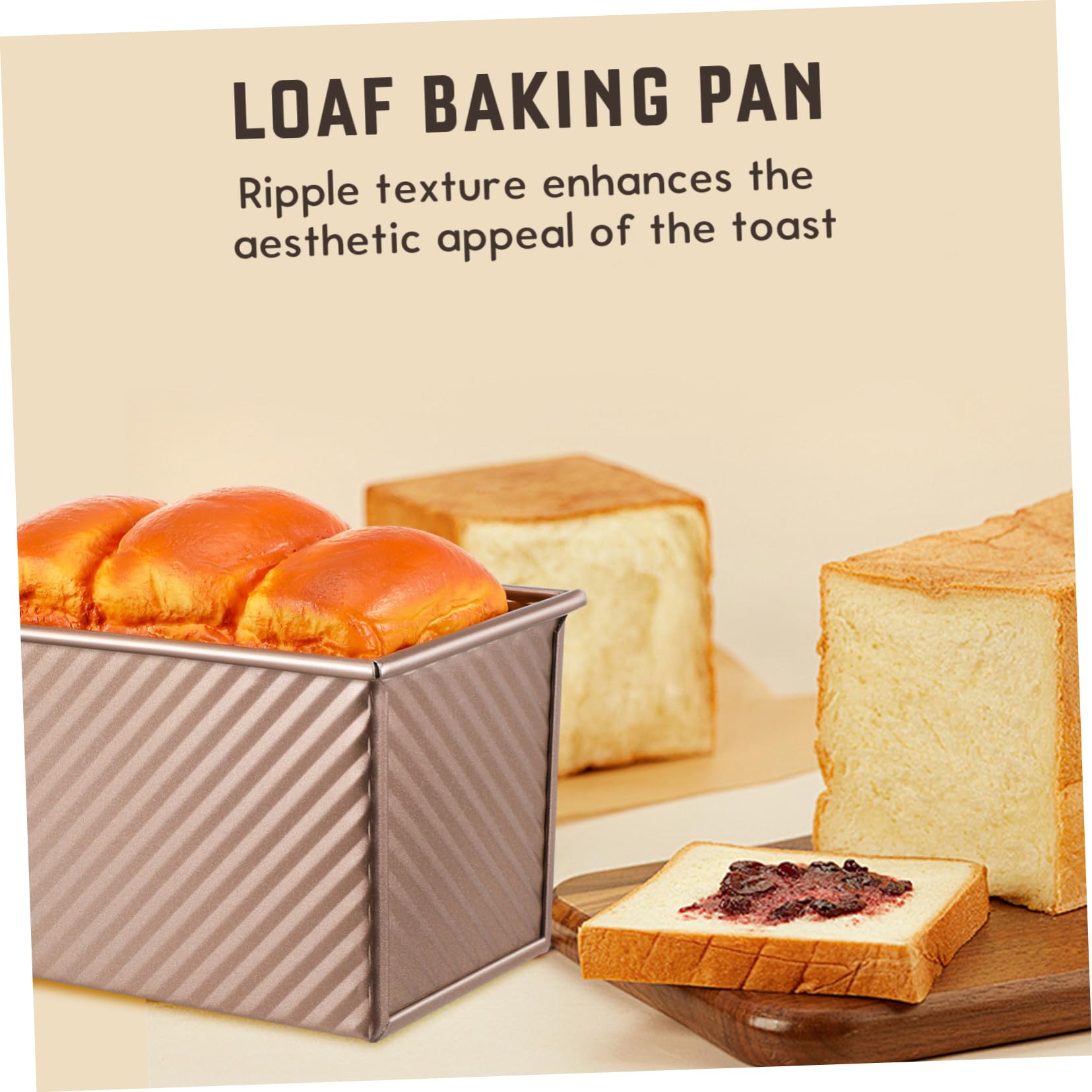 LIFKOME Metall-kastenform Mit Deckel Antihaftbeschichtet Brotbackform Toastform Längliche Kuchenform Rechteckige Kastenform Leicht Zu Lösende Backform Für Selbstgemachtes Brot Und Kuchen