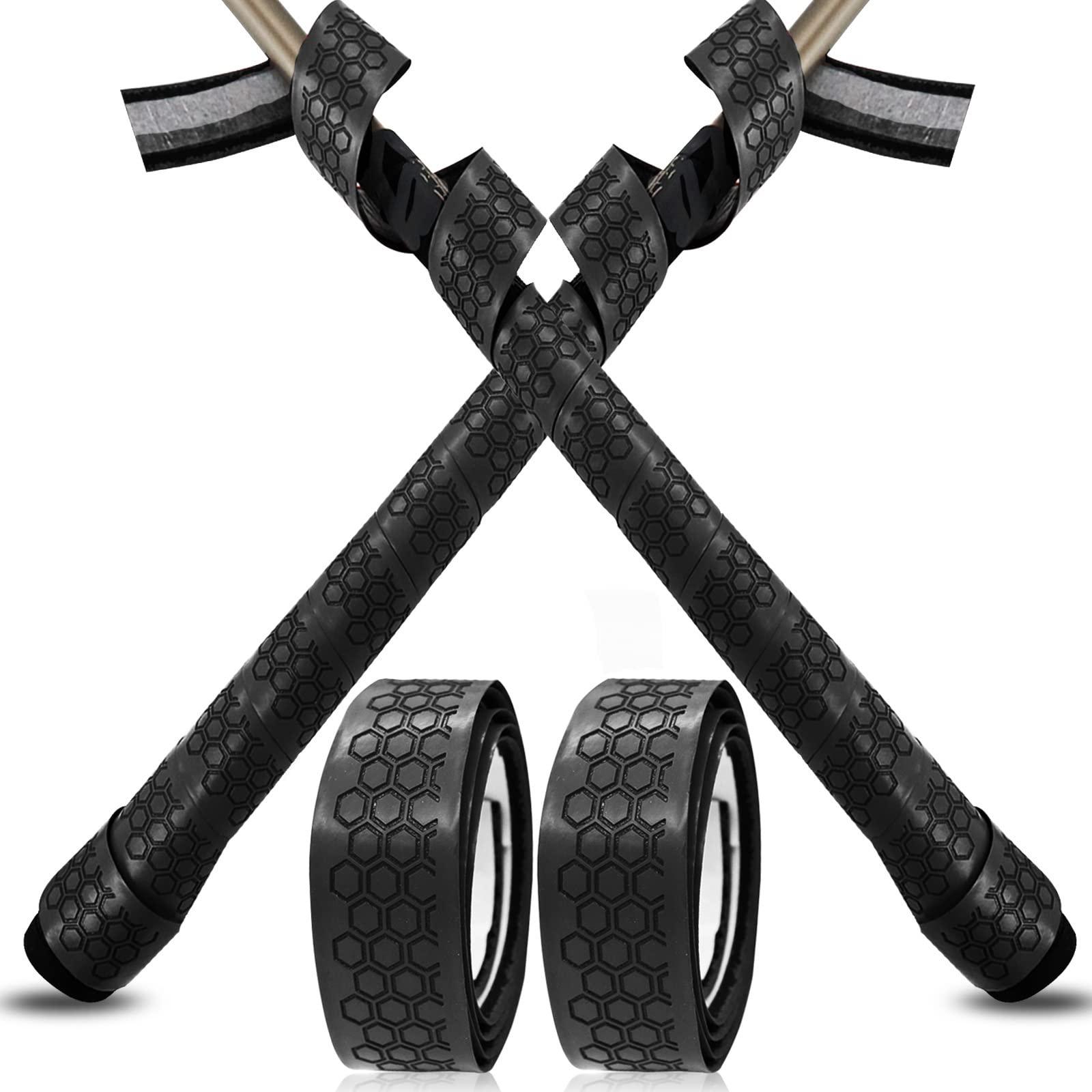 VEASAERS Bat Grip Tape Baseball Softball 2/4 Pack 40 inch 1.75mm Precut and Full Adhesive Back Pro Feel Soft Comfortable Tapes for Old Bats Handles