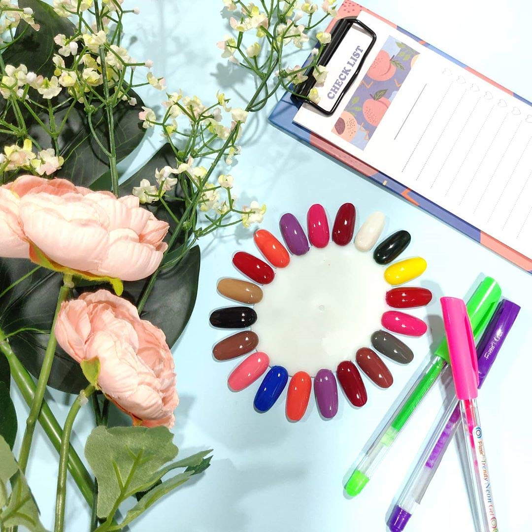 Color Fx Nail Polish with Glitter For Women, Glossy Matte Finish, Quick Drying Long Lasting Nail Enamel 9ml (Grey-Yellow) Pack of 2