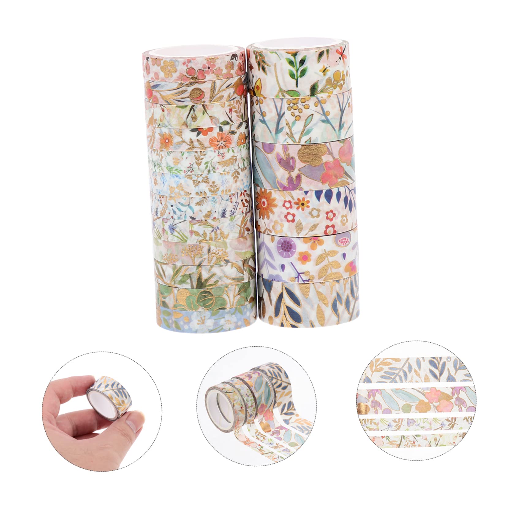 SHINEOFI 54rouleaux Ruban Adhésif Washi Décoratif Pour Artisanat Journal Et Scrapbooking Motifs Uniques Et Clairs Pour Planificateurs Et