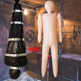 MAYAPHILOS Halloween Corpse Life Size Inflatable Hanging Corpse Decoration