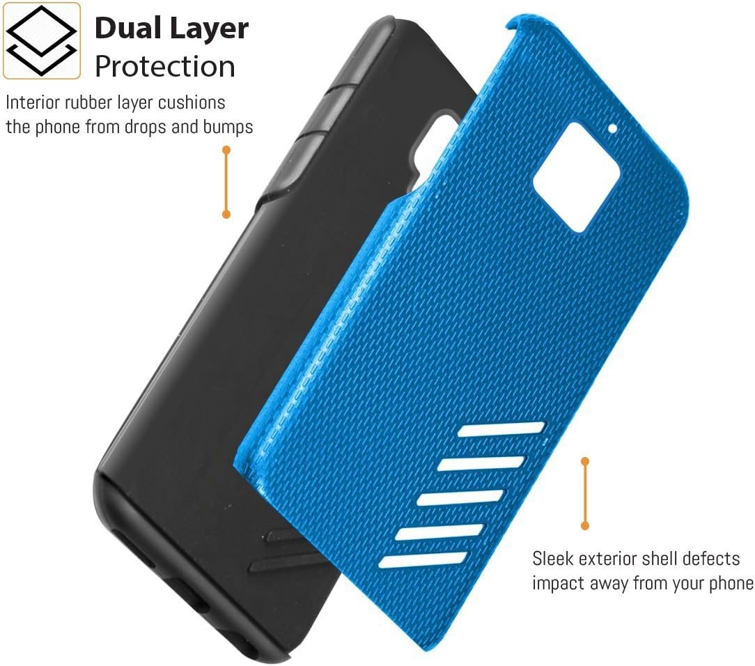 Orzly OnePlus 3 / OnePlus 3T Case Grip-Pro Case for OnePlus 3 Smartphone (Original 2016 Model & OnePlus 3T Version) - Durable & Light-Weight Twin Layer Case for Added Grip & Protection - Blue