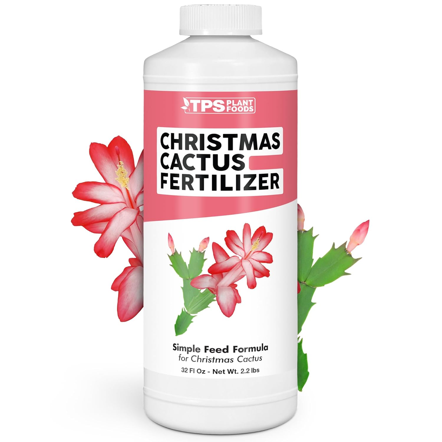 Christmas Cactus Fertilizer – Liquid Plant Food for More Blooms, Brighter Flower Color & Stronger Root Development, 32 oz