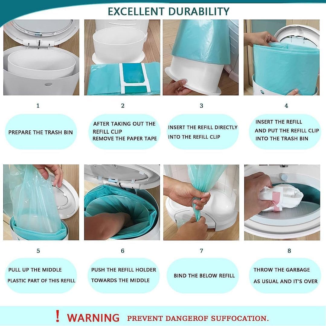 Paquete de 8 bolsas de repuesto para cubos de arena para gatos compatibles con cubos de arena de arena
