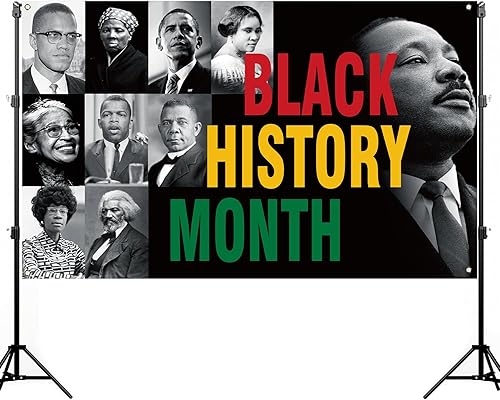 Miniatura 2 de Nepnuser Telón de fondo para cabina de fotos del mes de la historia negra, Martin Luther King, decoración de fiesta nacional afroamericana