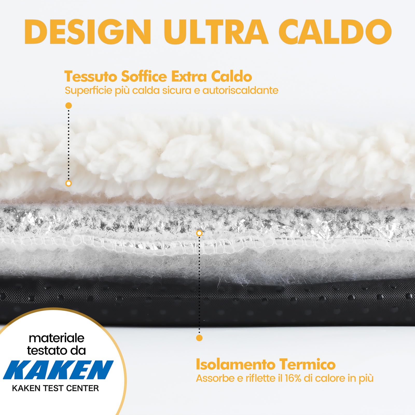 Mora Pets Tappetino riscaldante gatto Coperta autoriscaldante Cuscino per gatti e cani Tappeto riscaldante Senza elettricità e batterie Coperta termica Rimovibile e Lavabile 74 x 47 cm