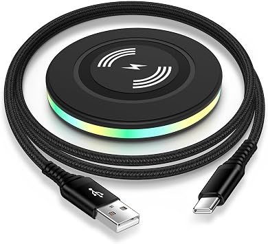 Samsung Wireless Charger Pad Fast Charging for Samsung Galaxy S26 Ultra S25 Edge S25+ S24 S23 S22 S21 S20 Z Flip 7 FE 6 5 Z Fold 7, 15W Android Wireless Charger Station Cordless Fast Charging Pad Mat