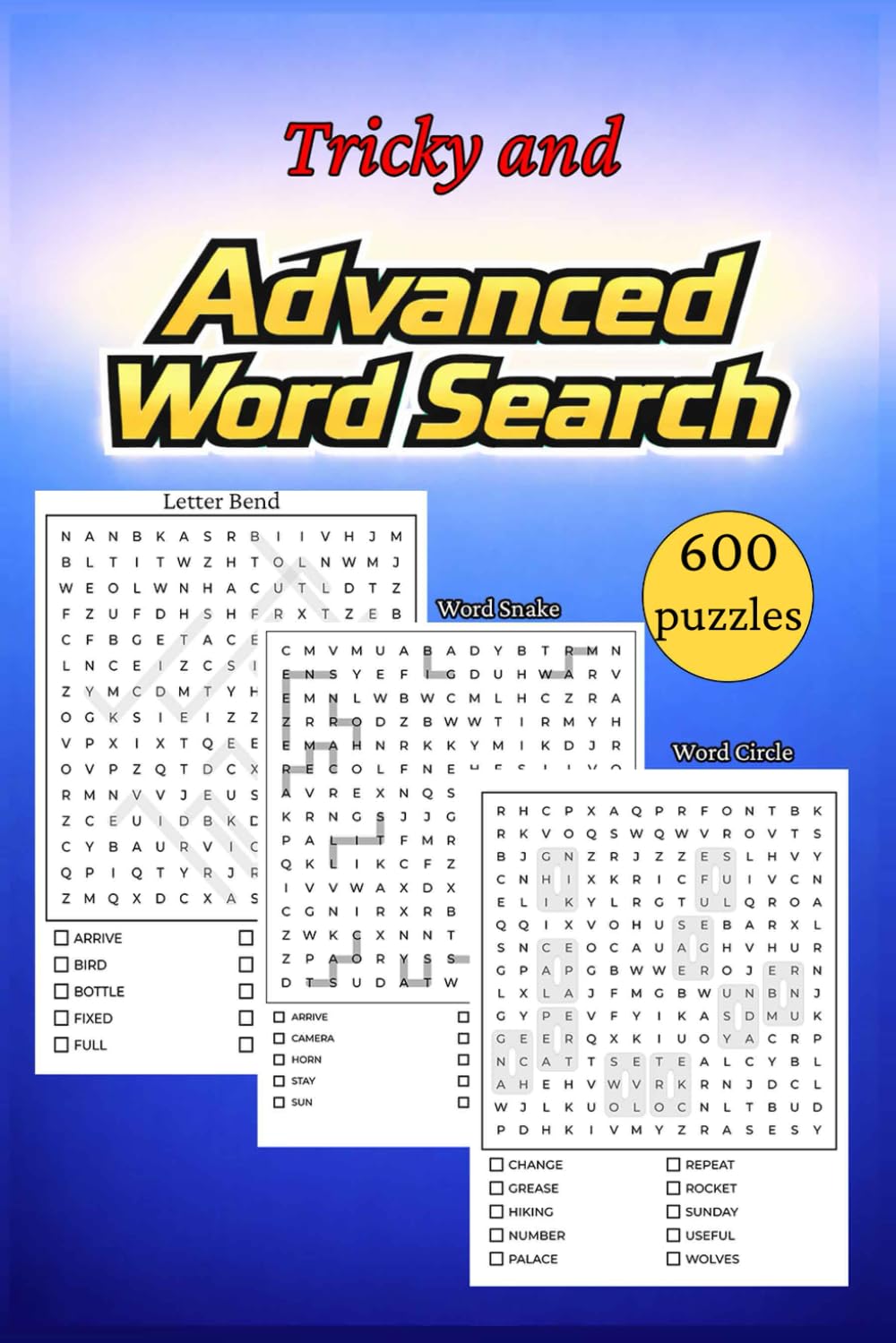 Tricky and Advanced Word Search: Innovative and Tough Word Search for Kids, Seniors, and Adults