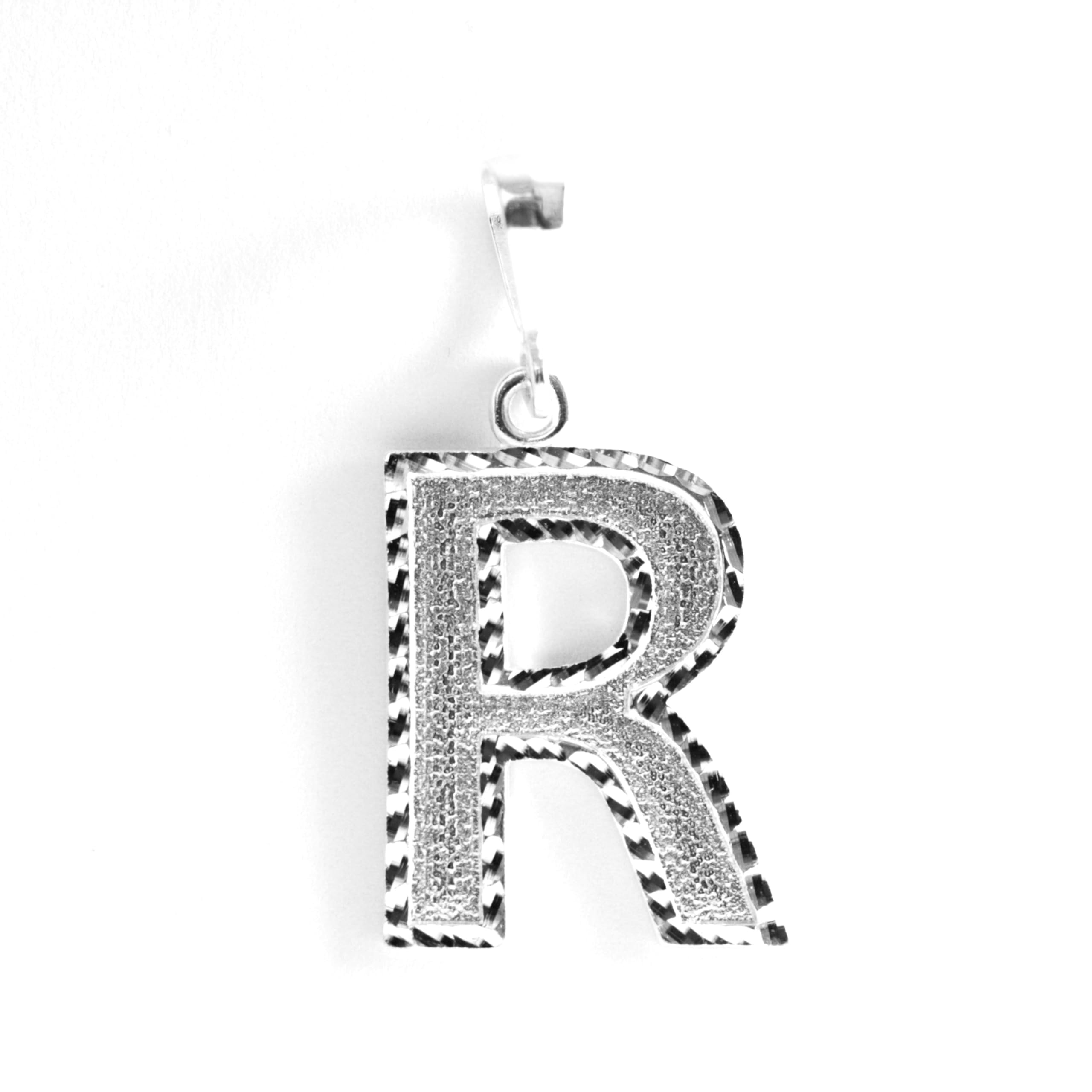 Deidreamers Personalized 1.0 Inch Solid.925 Sterling Silver Initial A-Z Charm