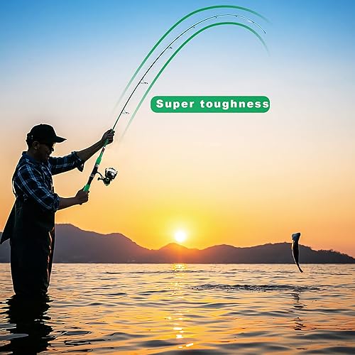 Miniatura 6 de Carrete telescópico de caña de pescar, carrete giratorio de caña de pescar ultraligero con bolsa de aparejos todo en uno, accesorios de pesca,