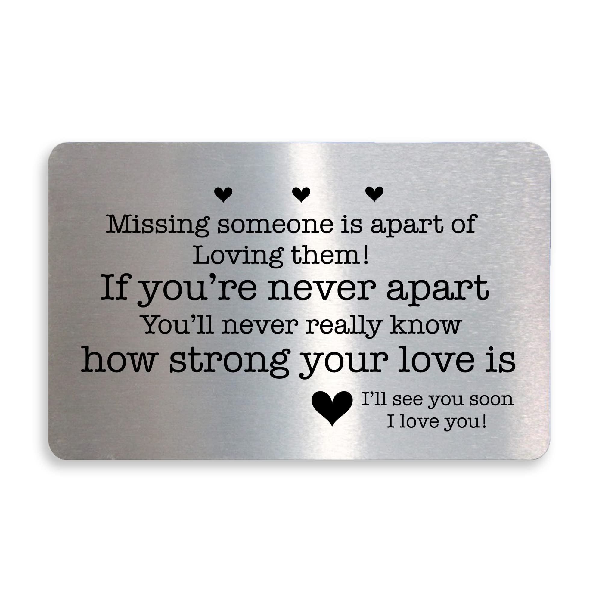 RED OCEAN Long Distance Gift For Boyfriend Girlfriend Metal Insert Anniversary Valentines Gift