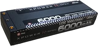 ハイテック エックスパワー Rスペック XPR6000-LCG-B Li-Po 7.4V XPR6000-LCG-B バッテリー 100C/200C T型ディーンズコネクター リチウムポリマー リポ 大容量 ハイパワー 耐久性 薄型 低重心 ラジコン RC 電動 PSE適合 日本正規品 XPR6000-LCG-B