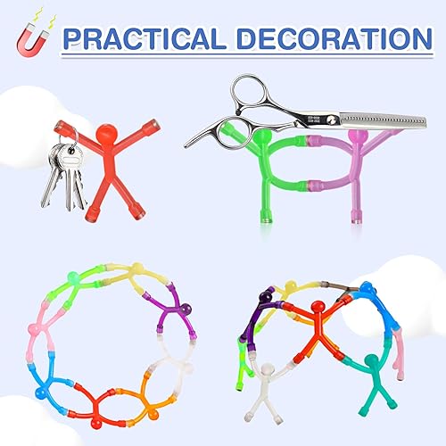 Miniatura 5 de 40 piezas imanes de nevera para hombre, coloridos magnéticos para hombre, juguetes magnéticos humanoides, juego de imanes para refrigerador, lindos