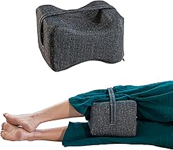 The White Willow Knee Pain Relief Knee Pillow-Knock Knee Corrector Leg Pillow for Sleeping-Side Sleeper Cushion-Sciatica Pain Relief-Hip Pain Support Pillow-Memory Foam Orthopedic Knee Pillow-Grey