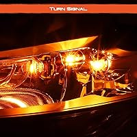 Vista 6 de AKKON - Compatible con faros delanteros de proyector de tubo de luz LED DRL Nissan Maxima 2009-2014 - Carcasa negra