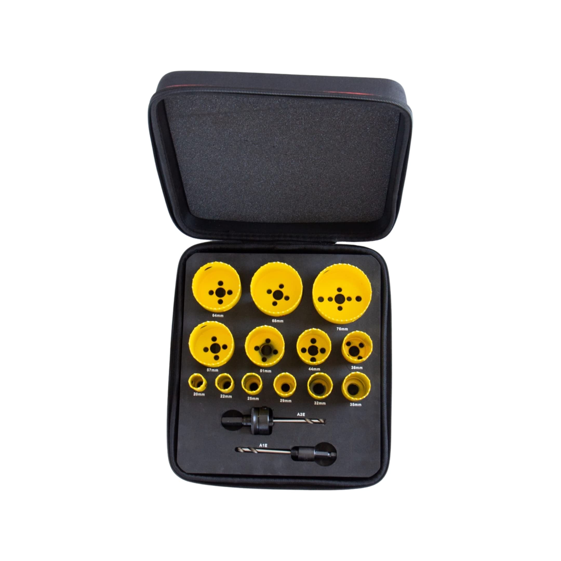 Starrett Kit de sierra perforadora bimetálica – 15 piezas KDC13021 cortador de agujeros de uso general de corte profundo con juego de eje – Compatible con Bosch Dewalt Hitachi Festool Milwaukee